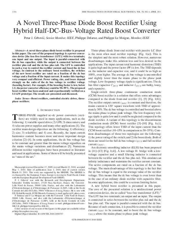 (PDF) A Novel Three-Phase Diode Boost Rectifier Using Hybrid Half-DC ...
