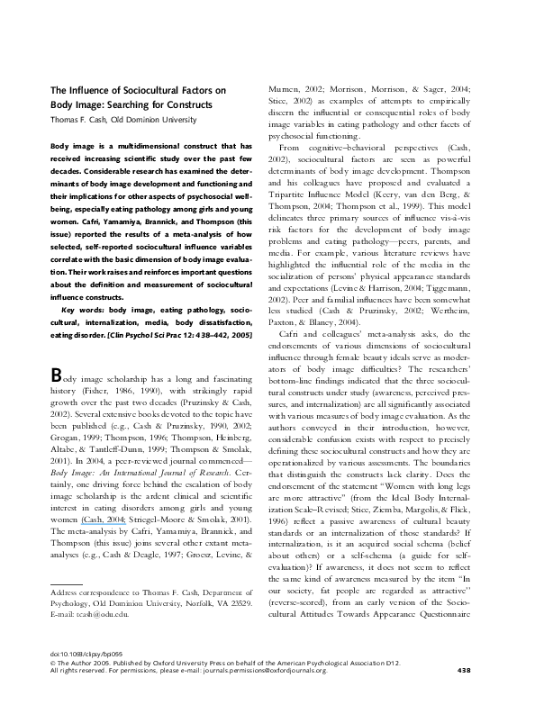 Sociocultural influence essay picture