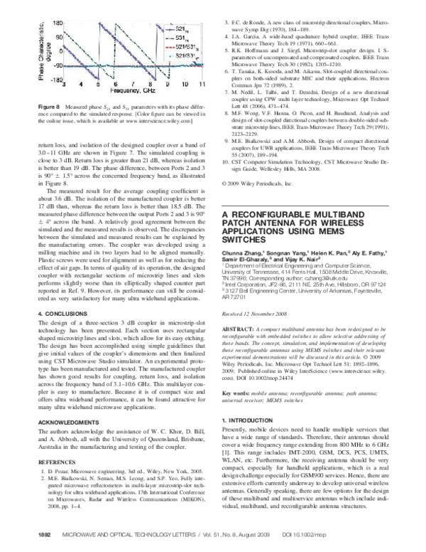 (PDF) A reconfigurable multiband patch antenna for wireless ...