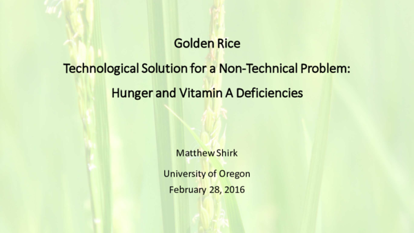 (PDF) Golden Rice, A Technological Solution for a Non-Technical Problem ...