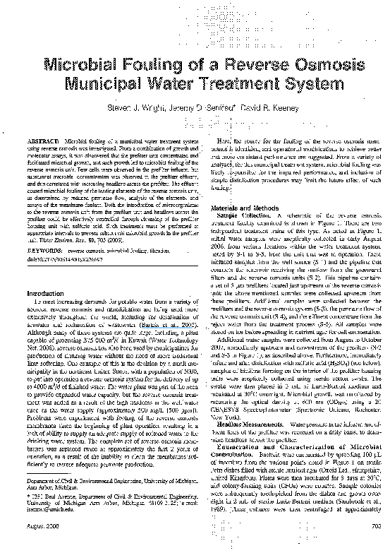 Reverse osmosis water purification picture