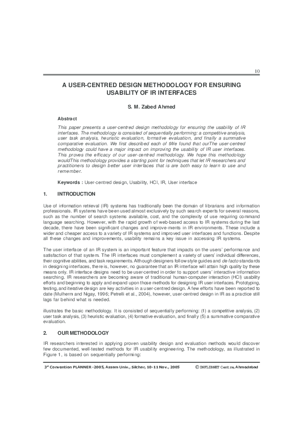 (PDF) A user-centred design methodology for ensuring usability of IR ...