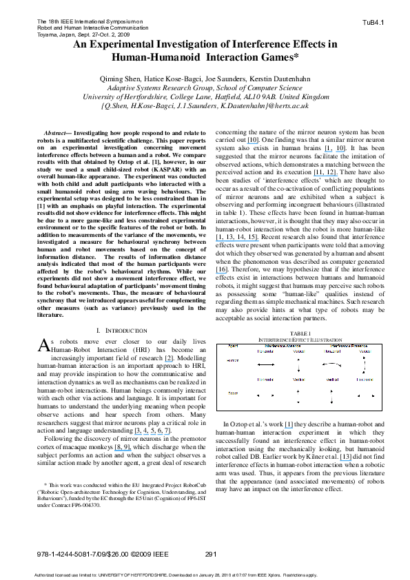 (PDF) Experimental investigation of interference effects for high-speed ...