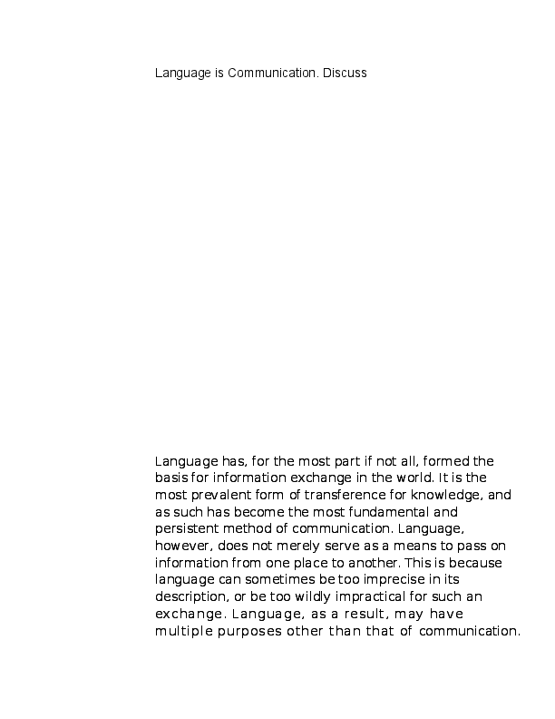 (DOC) Language is Communication. Discuss Abdul Khaliq Academia.edu