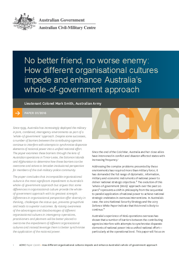 (PDF) No Better Friend, No Worse Enemy: How Different Organisational