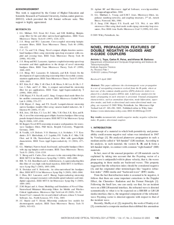 (PDF) Novel propagation features of double negative H-guides and H ...
