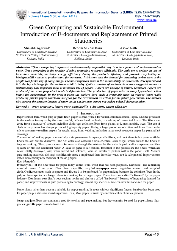 (PDF) Green Computing and Sustainable Environment – Introduction of E ...