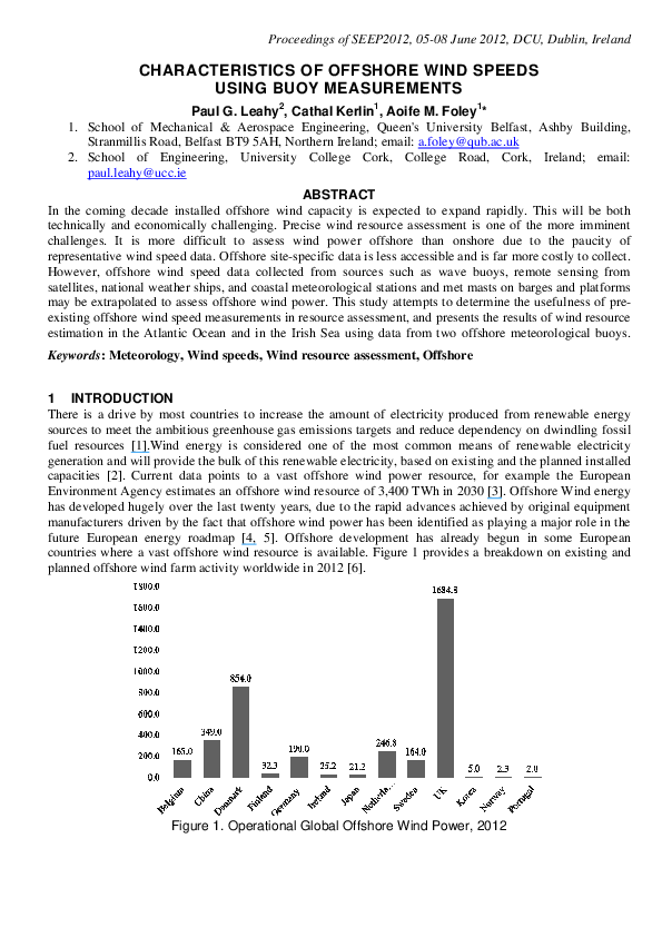 (PDF) Offshore wind resource estimation using wave buoy data