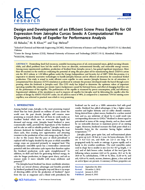(PDF) Design and Development of an Efficient Screw Press Expeller for ...