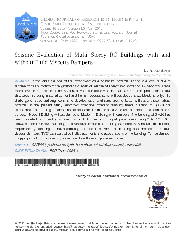 (PDF) Seismic Evaluation of Multi Storey RC Buildings with and without ...