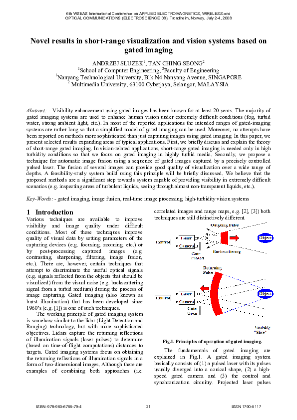 (PDF) Novel results in short-range visualization and vision systems ...