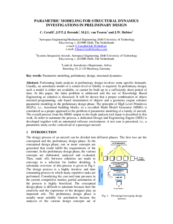 (PDF) Parametric modeling for structural dynamics investigations in ...