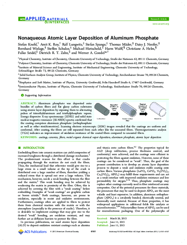 (PDF) Nonaqueous Atomic Layer Deposition of Aluminum Phosphate