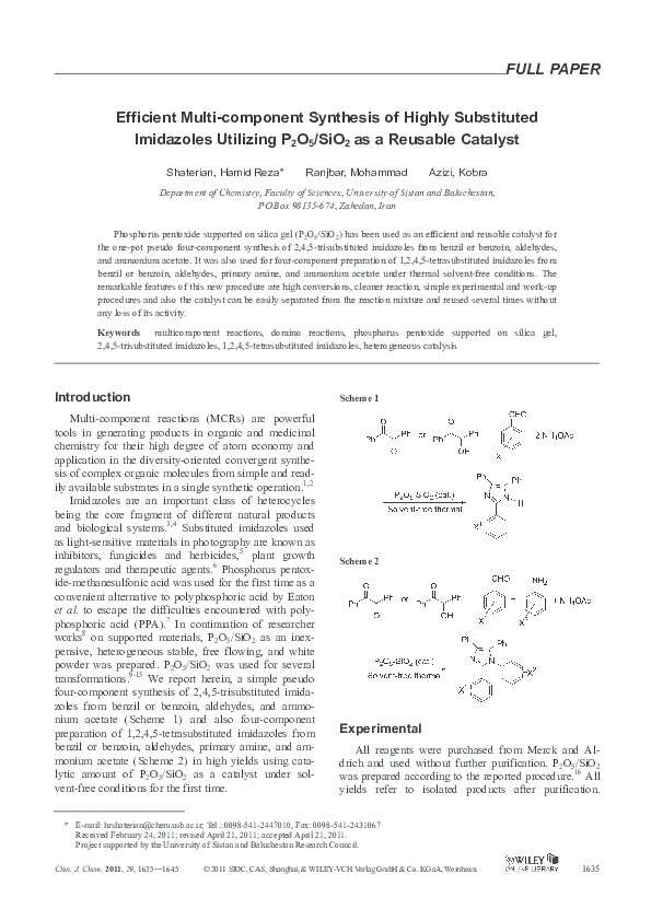 (PDF) Efficient Multi-component Synthesis of Highly Substituted ...