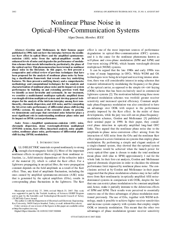 (PDF) Phase Noise in Systems