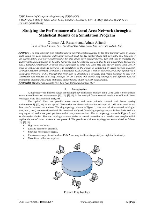 (DOC) NETWORK PERFORMANCE ANALYSIS WITHIN A LOCAL AREA NETWORK Joseph