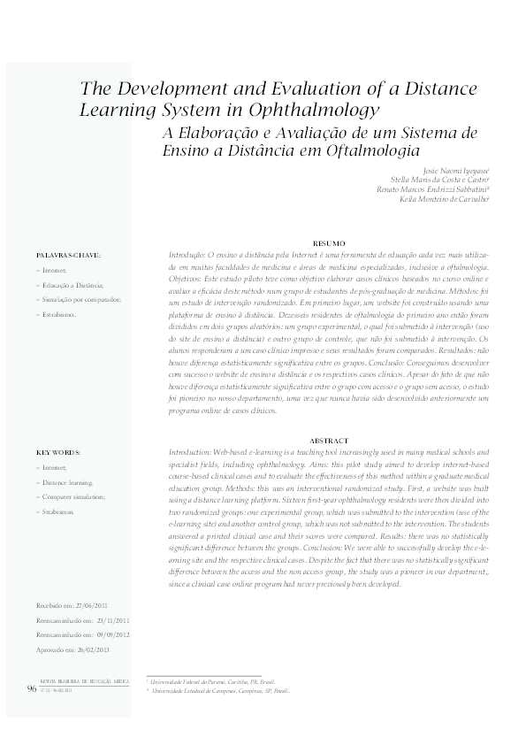 (PDF) The development and evaluation of a distance learning system in ...