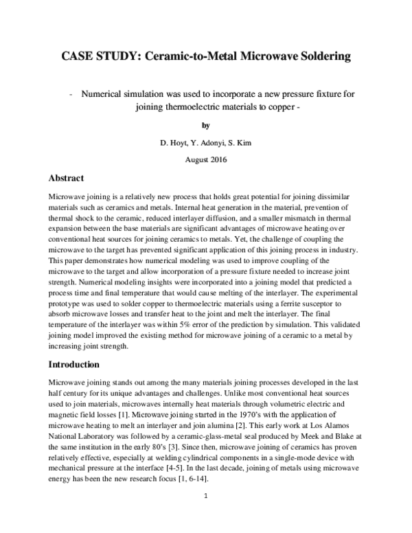 Conclusion of microwave oven picture