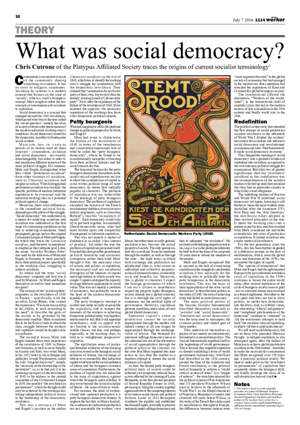 PDF) What was social democracy? The meaning of socialism for