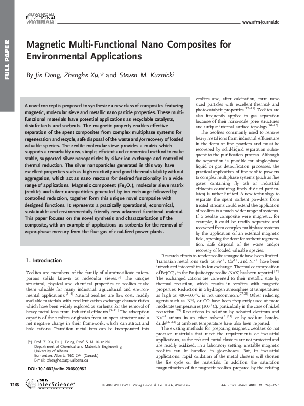 (PDF) Magnetic Multi-Functional Nano Composites for Environmental ...