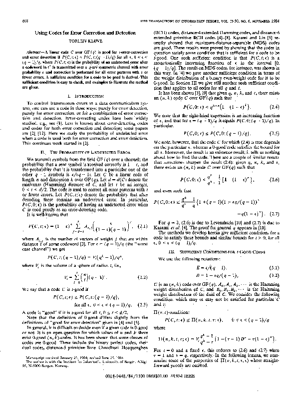 (PDF) Chapter 10 Error Detection and Correction Hanhgao Trieu