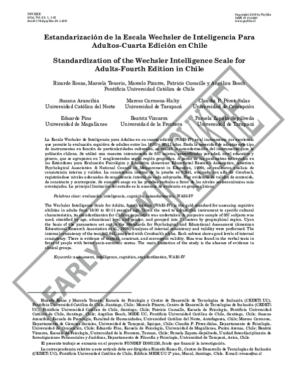 (PDF) Standardization of the Wechsler Intelligence Scale for Adults ...