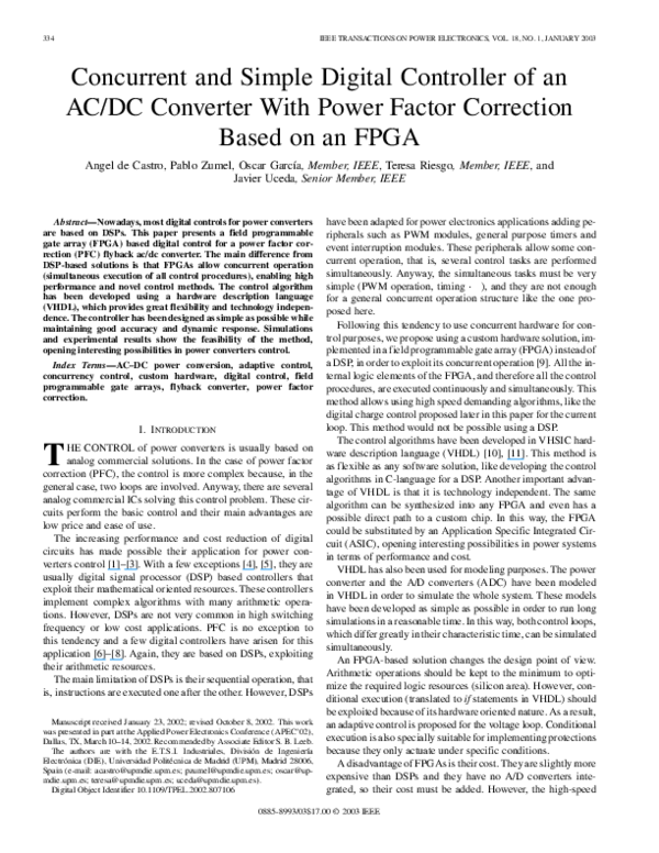 (PDF) Concurrent and Simple Digital Controller of An AC/DC Converter ...