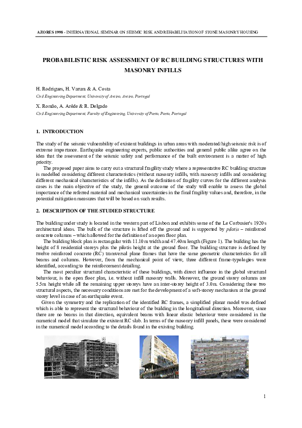 (PDF) Probabilistic risk assessment of RC building structures with ...