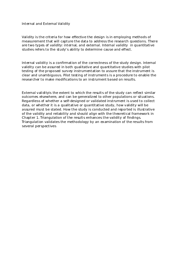 (DOC) Internal and External Validity