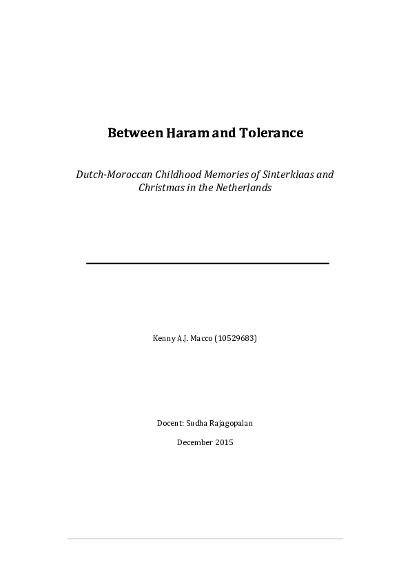 Pdf Between Haram And Tolerance Kenny A J Macco Academiaedu