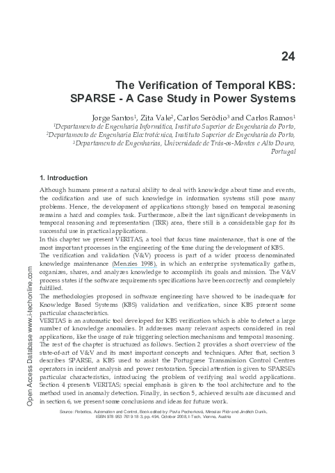 (PDF) The Verification of Temporal KBS: SPARSE - A Case Study in Power ...