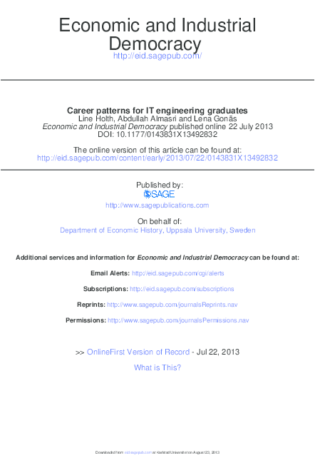 (PDF) Career patterns for IT engineering graduates