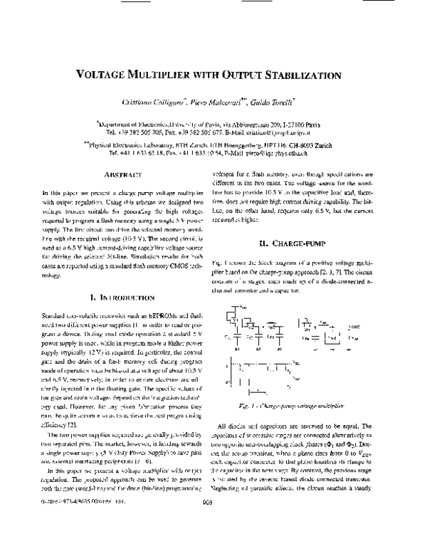 (PDF) Voltage multiplier with output stabilization