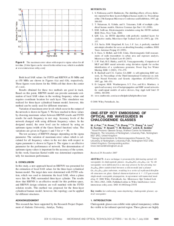 (PDF) Onestep hot embossing of optical rib waveguides in chalcogenide