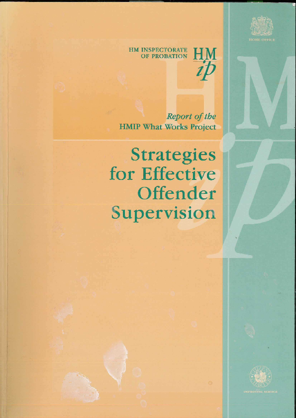 (PDF) Strategies for Effective Offender Supervision: Report of the HMIP ...