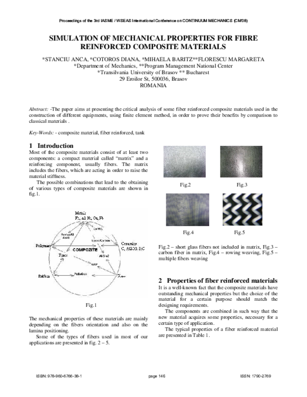 (PDF) Simulation of Mechanical Properties for Fibre Reinforced ...