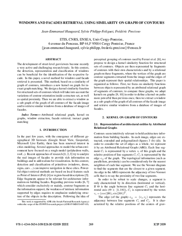 (PDF) Windows and facades retrieval using similarity on graph of contours