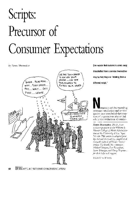 (PDF) Scripts: Precursor of Consumer Expectations