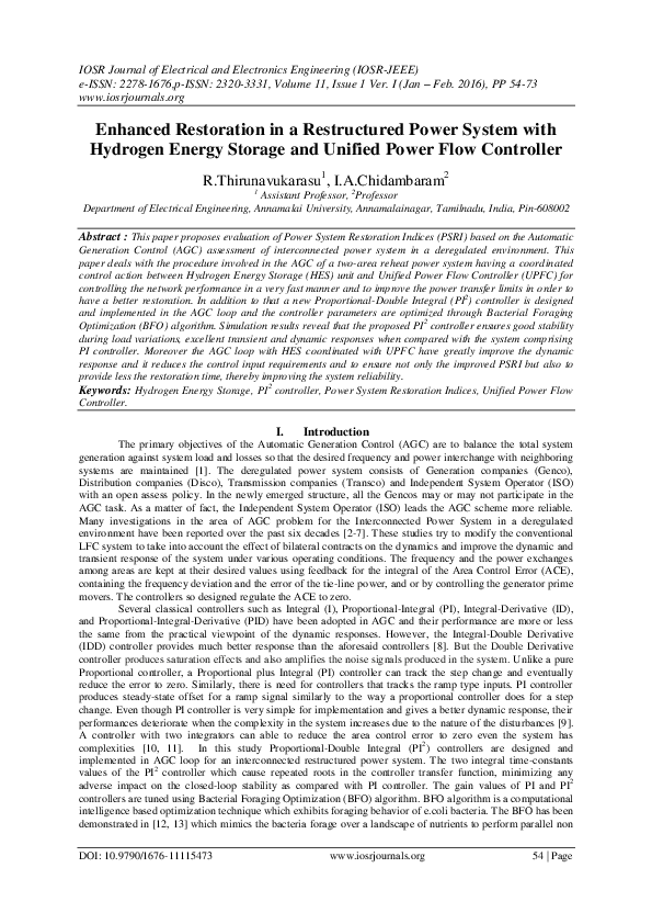 (PDF) Load Frequency Control In Power System Md. AlAmin Sarker