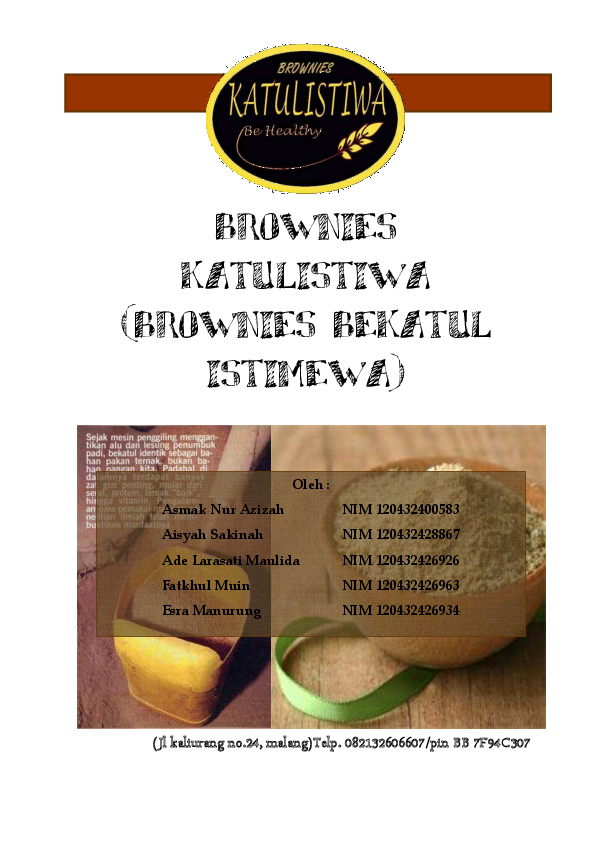 Pdf) Brownies Katulistiwa (Brownies Bekatul Istimewa | Asmak Nur Azizah -  Academia.edu Pdf) Brownies Katulistiwa (Brownies Bekatul Istimewa | Asmak Nur Azizah -  Academia.edu