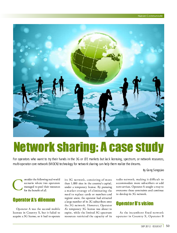 (PDF) Network sharing: A case study