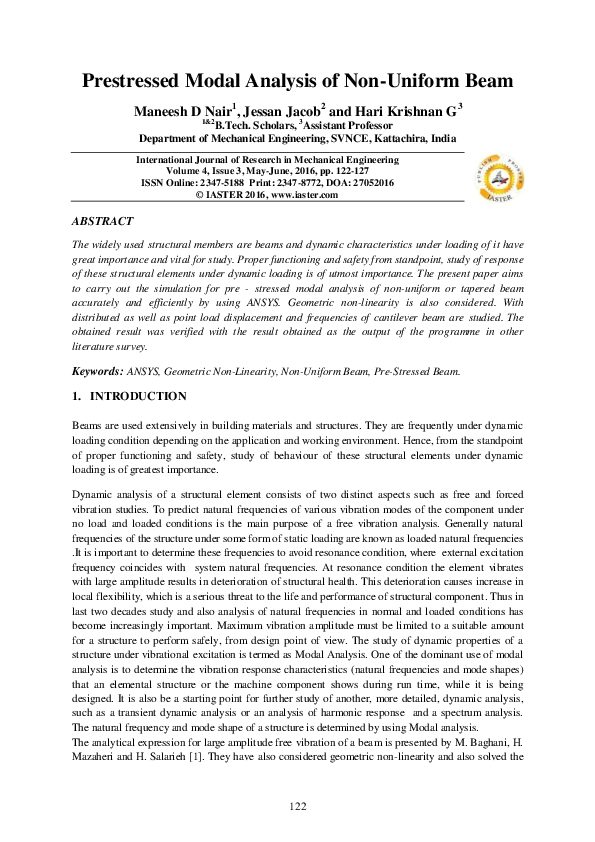 Prestressed modal analysis -- ansys apdl picture