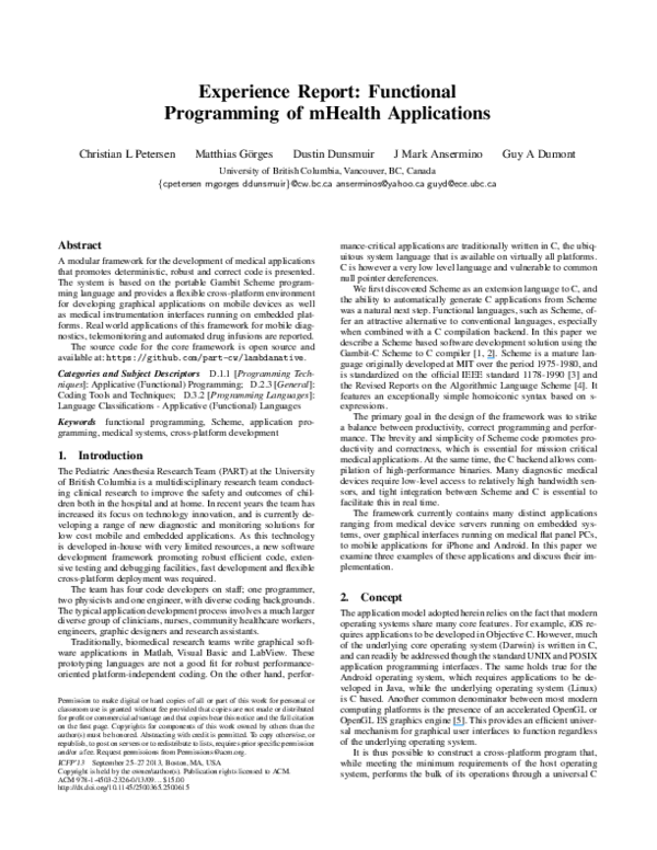 (PDF) Experience report
