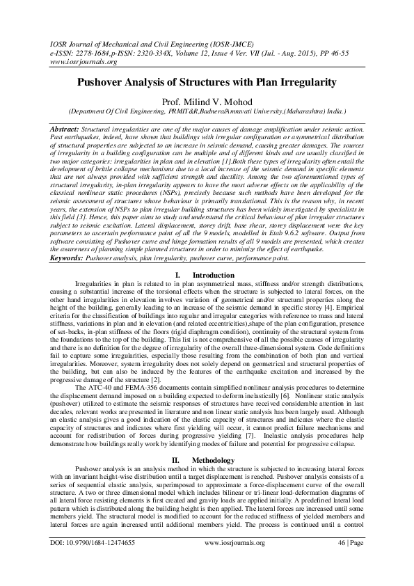 Target displacement in pushover analysis image