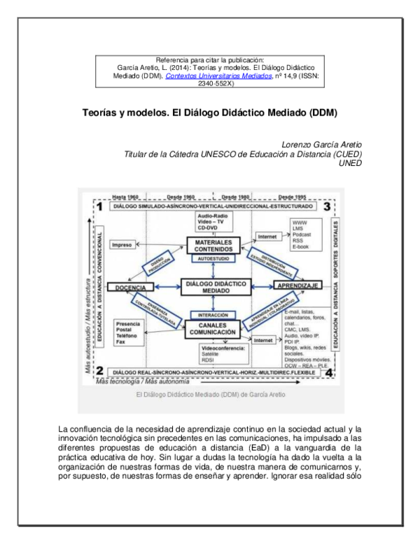 (PDF) Teorías y modelos. El Diálogo Didáctico Mediado (DDM