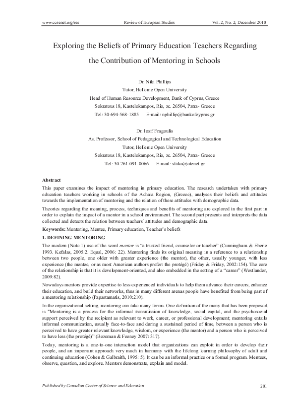 (PDF) Exploring the beliefs of primary education teachers regarding the ...