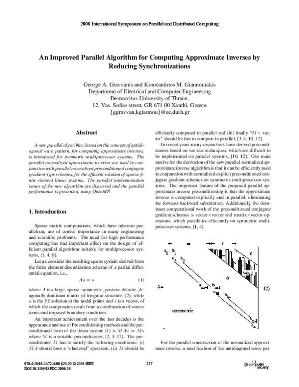 (PDF) An Improved Parallel Algorithm for Computing Approximate Inverses ...