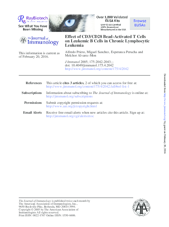 (PDF) Lymphocytic Leukemia Cells on Leukemic B Cells in Chronic Effect ...