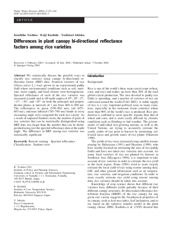 (PDF) Differences in plant canopy bi-directional reflectance factors ...