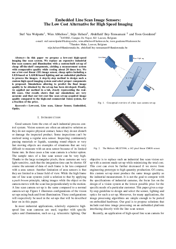 (PDF) Embedded Line Scan Image Sensors: The Low Cost Alternative for ...